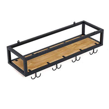 Portabottiglie Da Vino Da Appendere Sottosopra Portabottiglie Con Ganci Ripiani Galleggianti In Legno Portafiori Porta Piante Decorazione Da Soffitto Scaffale A Catena Regolabile In Metallo, 100 Cm (