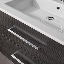 FACKELMANN B.Perfekt - Set di mobili da bagno 3 pezzi, con lavabo in ceramica da appendere, 100 cm e armadietto a specchio a LED