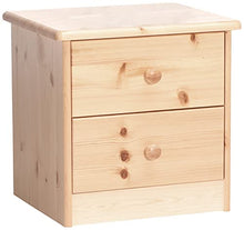 Steens 17800219 - Comodino"Mario", 41 x 42 x 35 cm, legno di pino massiccio, verniciatura naturale, beige