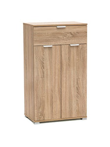 MeMi Me306RSN Armadietto due ante con cassetto Gia' Montato, Legno, Rovere Sonoma, 38x60x105 cm