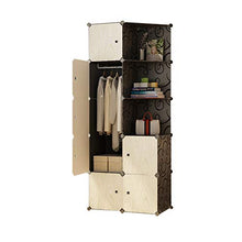 Coffee table FHW Fai da Te Portatile Armadio Guardaroba di economia di Spazio Armadio Deeper cubo con Hanging Asta Guardaroba (Size : 75x47x183cm)
