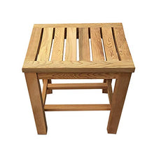 AYHa Bagno sgabello di legno Panca Sgabello legno di gomma Dressing Sgabello Piazza pranzo sgabello da bagno Sgabello con impermeabile Slat Tipo Seduto Surface,33 * 43 * 45cm