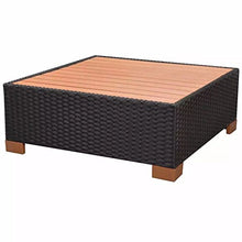 Chloe rossetti Garden lounge set 16 pezzi in rattan sintetico Polywood/WPC top nero piano in Polywood