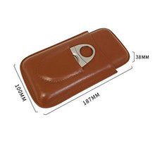 WAWAYU Portasigari, Portable Cigar Box, può Contenere 3 sigari, in Pelle Cigar Humidor Adatto a casa, Viaggio d'Affari e Viaggi