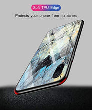 Suhctup Compatibile con Xiaomi Mi A3 / CC9e Custodia Protettiva in Vetro Temperato 9H + Cornice Paraurti in TPU Silicone Morbido Assorbimento Degli Urti a 360 Gradi Protezione -Marmo 1