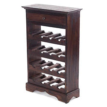 RUSTIKAL WINE REGAL "CORTEZ" | 85x55x23cm(HxLxP), portabottiglie in legno massello mahagonia | portabottiglie per vino, portabevande, stile rustico