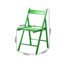 zvcv Sedia Pieghevole Sedia Pieghevole Sedia da Tavolo da Pranzo Sedia da Cucina Schienale Sedia da Campeggio per caffè all'aperto (Verde)