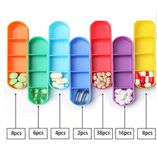 QQDL - Portapillole, portapillole, da viaggio per 7 giorni, con 4 scomparti, organizer portatile per pillole, scomparto per pillole e medicinali, per uso quotidiano e in viaggio