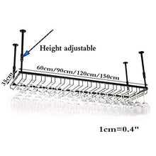 HLL Wine Rack, Organizzare cucina tazza del vino della cremagliera per la cucina decorazione della barra Organizzatore, Hanging Wine Glass Cup Rack regolabile Altezza Larghezza bottiglia dell'organiz