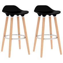 GOTOTOP 2 sgabelli da bar con supporto aggiuntivo integrato per sala da pranzo, 39 x 39 x 80 cm, colore: nero