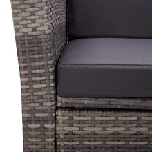 vidaXL Set Divani da Giardino 4 pz con Cuscini Salotto da Esterno Salottino per Patio Arredo da Esterni Arredamento Giardino in Polyrattan Grigio