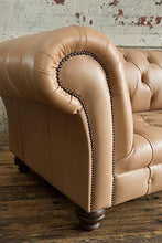 JVmoebel Chesterfield, divano a 3 posti, design di lusso, in pelle, colore marrone