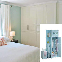 TWDYC Portable Armadio Guardaroba Rack Pieghevole Armadio Cabinet Multifunzionale Antipolvere e umidità Mobili Camera da Letto