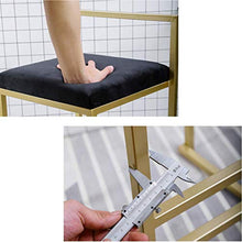 WRJY Sgabello da Bar Contemporaneo Imbottito con Altezza del bancone, Sedia da Pranzo con Seduta in Velluto, Sedia da Bar con Gambe in Metallo Dorato per Cucina, bistrot, Bar, Sgabello