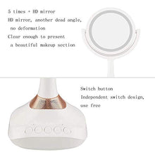 Specchio per Il Trucco, vanità con Luce LED, Touch Screen a Specchio Illuminato da Tavolo cosmetico con Rotazione di 180 Gradi Regolabile, ingrandimento 5X