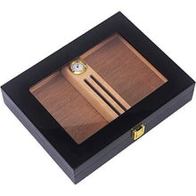 TGhosts Cigar Humidor, Fatto a Mano Cigar Humidor, Cedar Cigar Box Desktop con umidificatore e igrometro, Vetro Top