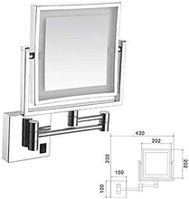Specchio da bagno, anti-appannamento, specchio da Specchio da bagno a led illuminato impermeabile, specchio per il trucco con luci a LED e 1x / 3x ingrandimento di amplificazione specchio specchio est