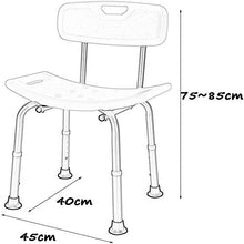 Sgabello da bagno Doccia / vasca da bagno Sgabelli lega di alluminio doccia Sedile Sgabello for / disabili Anti-Slip Anziani Mats doccia sedia regolabile in altezza con schienale 5 e manico Bagno Sedi