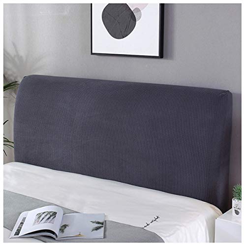 HDGZ all-Inclusive Coperchio Testata Letto Copri Testata Letto Matrimoniale Singolo Protezione Peluche Testata Addensare Elastico Anti-collisione Cuscino (Color : Gray, Size : 1.8m)