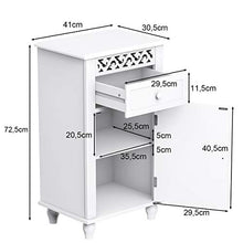 COSTWAY Armadietto da Terra per Bagno, Mobile per Medicine Autoportante, con Armadio e Cassetto (1 Casseto+1 Armadio)