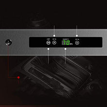 FJNS Umidificatore Sigari - Elettronico - Doppio Vetro temperato Anti-UV - Funzione Digitale di Riscaldamento e Raffreddamento - Umidificazione/Deumidificazione/umidità costante,Black65l