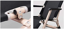 LMDH Sdraio Imbottito gravità Zero Lounge Chair Patio Pieghevole, Pausa Pranzo Esterna Portatile Singolo Siesta Bed Teslin 3D Cotone