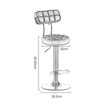 Poltrone Nubao Bar Chair Bar Stool, Sedia in Pelle Colazione Girevole Bar Sgabelli da Cucina Faux, Rotazione di 360 Gradi sgabelli da Bar con Il poggiapiedi, 5 Colori (Colore: Rosso, Dimensione: 32 *