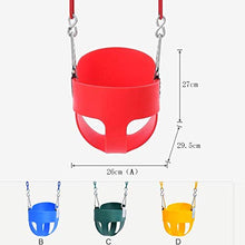 Sedile da Altalena a Secchio Pieno con Schienale Alto, Sedia da Altalena per Bambini Heavy-Duty con Catene rivestite Completamente assemblata A ++ (Colore: Giallo)