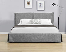 SKIRT - Letto in lino, 160 x 200 cm, colore: Grigio chiaro