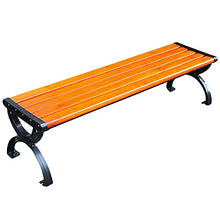 Panchine da giardino Park Terrace, Panchine da balcone per esterni in ghisa e legno massello, Panchine per il tempo libero in materiale composito per cortili e portici, Panchine decorative da 2-3