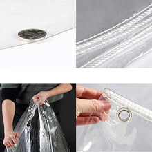 BAIYINNG Cover Tarp dalla Pioggia, PVC Trasparente da 0,3 Mm, Il Balcone Si Snoda sulla Tela Cerata, per Pioggia/Polvere/Neve (Color : Chiaro, Size : 1.1x3.9m)
