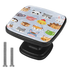 Faccia animale 4 PCS Pomelli per Porta, Pomolo per Mobile, Pomelli per Mobili con Viti, Maniglia per Armadietto, Pomelli per Porta, Pomelli per Cassetti per Porta, Armadio, Cassetto e Credenza