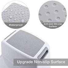 Naliovker Sgabello Largo+2 Gradini per Bambini Sgabello Impugnatura Morbida Antiscivolo per Addestramento Vasino Sicuro Come Sgabello da Bagno Vasino e Sgabello da Cucina Un Doppia Altezza