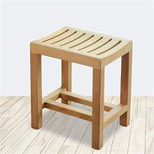 Sgabello da Doccia Sgabello da Bagno in Legno massello Sgabello da Bagno Anti-corrosione, Antiscivolo, Impermeabile e Non Verniciato Sgabello da Bagno Confortevole e Sicuro per Uso Interno ed Esterno