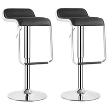 Sgabelli da Bar Set di 2 Moderne Sedia A Sollevamento Girevole in Metallo con Schienale da Cucina Contatore Ad Altezza Regolazione Sgabello Rotondo Base Black -Large