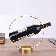 Semplicità Elegante Forma Dell'Anello Domestico Vino Dorato Portabottiglie Bottiglia Di Vino Desktop Creativo Portico Bar Stand Decorazione Decorazioni Europee Regalo Bello Ed Elegante, HJJ
