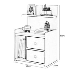 Comodino Bagno Camera Locker Bianco Doppio pompaggio Piccolo Studio Soggiorno Corridoio Addensare di Legno Solido della Famiglia 40X24X60cm FANJIANI