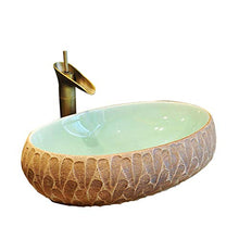 Lavandino di Grandi Dimensioni Ovale del Bagno Lavello Jingdezhen Ceramic Hotel Anti-Splash Wash Basin Lavabi