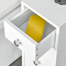 homcom Mobiletto Armadietto Cassetti Scorrevoli Moderno da Bagno in MDF 17 x 48 x 58cm Bianco