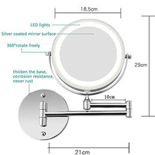 Namotu FeelGlad Schminkspiegel con licht, montaggio a parete Ohne Bohren, 7" 1x&10x Zweiseitig Fache Vergrößerung Touchscreen Batteria/USB