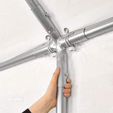 TOOLPORT Tendone per Feste 3x4 m Gazebo Party per sagre, mercati ca. PE 240 g/m² Bianco-Grigio