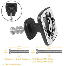 Yin Yang 2 Pomelli per Porta Set di 4 Pomelli per Mobili Manopole per Cassetti Cucina Armadio Vetro