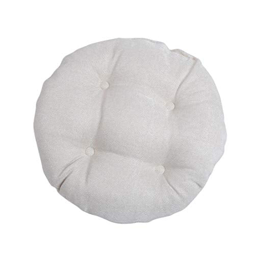 Bverionant - Cuscino rotondo per sedia, per casa, ufficio, giardino, cuscino decorativo per terrazza, tatuaggi, per interni ed esterni, colore: beige, M 40 x 40 cm