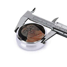 Scatola rotonda per medicina portatile, mini pillole in metallo, dispenser per pillole, borsa da tasca, regalo da viaggio, scimmia