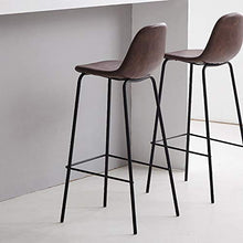 XuQinQin Nordic Style Bar sgabelli con Schienale Altezza Pub Chair Casa Bar Sgabelli da Cucina con Il poggiapiedi Sedie sedie in Pelle Artificiale sgabelli da Bar (Size : Large)