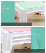 WYB Sgabello per Bambini Rosa Spesso Plastica Sgabello Basso Tavolino da caffè Sgabello Quadrato Sgabello Antiscivolo Poggiapiedi Adulto per Un Facile Impilamento Senza Occupare Spazio