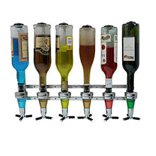 WUPYI2018 - Dispenser da parete per bottiglie di vino, per cocktail, bar, gastronomia (6 teste)