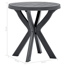 Qnotici Tavolo da Giardino in Materiale plastico Stile Moderno, Tavolo da Giardino per Il Tempo Libero all'aperto, Tavolo da Giardino per riunioni di Famiglia 70 x 72 cm  Antracite