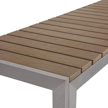 Beliani Arredamento da Giardino Set di Tavolo e Panchine in Legno e Alluminio da Esterno Marrone Nardo