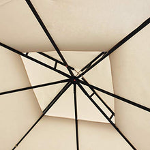 Milani Home s.r.l.s. Gazebo da Giardino Antigua 3,3 X 3,3 in Metallo Completo di Tettoia Apribile E Doppio Tetto